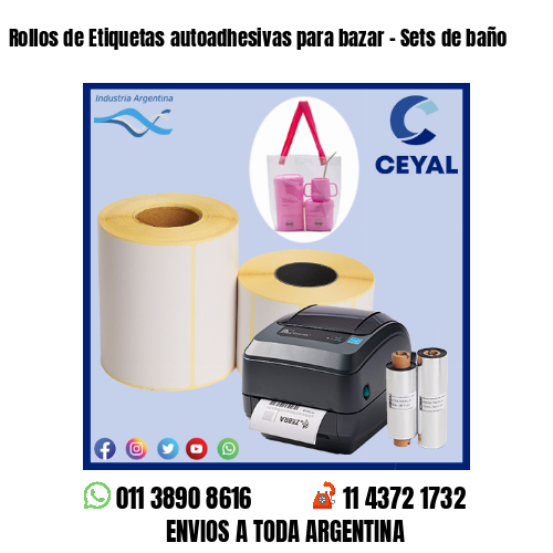 Rollos de Etiquetas autoadhesivas para bazar – Sets de baño