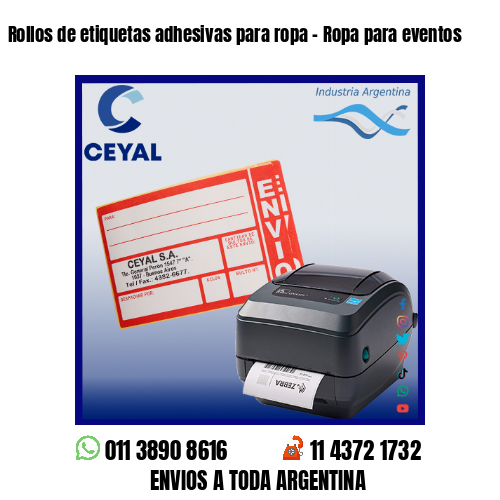 Rollos de etiquetas adhesivas para ropa – Ropa para eventos