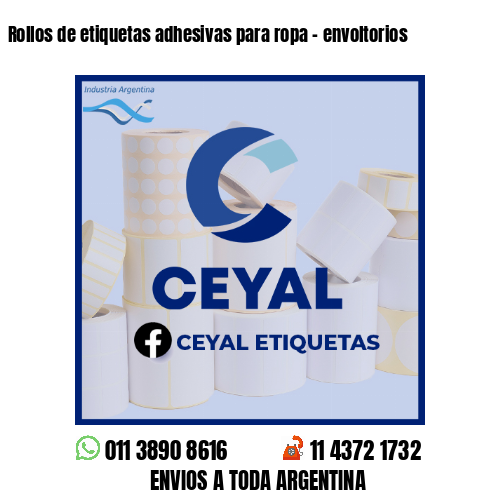 Rollos de etiquetas adhesivas para ropa - envoltorios