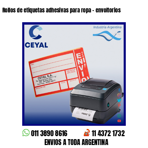 Rollos de etiquetas adhesivas para ropa – envoltorios