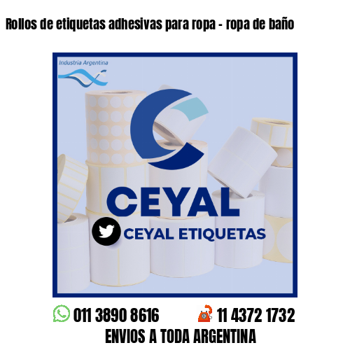 Rollos de etiquetas adhesivas para ropa - ropa de baño