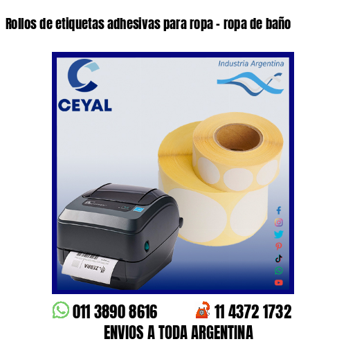 Rollos de etiquetas adhesivas para ropa – ropa de baño
