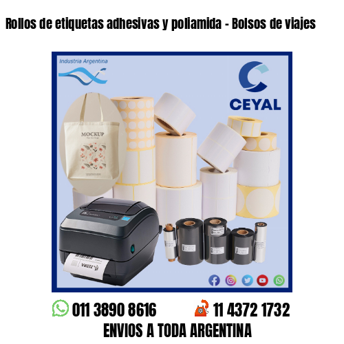 Rollos de etiquetas adhesivas y poliamida – Bolsos de viajes