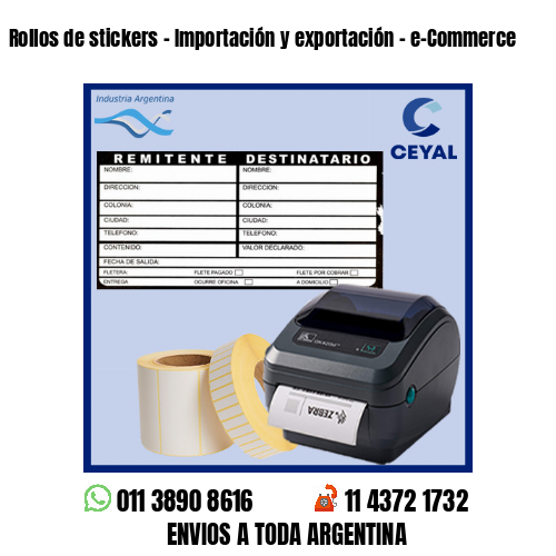 Rollos de stickers – Importación y exportación – e-Commerce