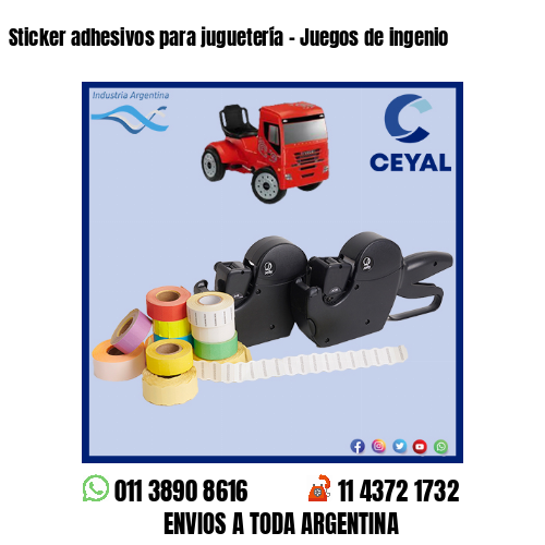 Sticker adhesivos para juguetería – Juegos de ingenio