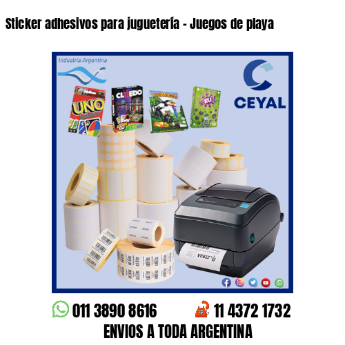 Sticker adhesivos para juguetería – Juegos de playa