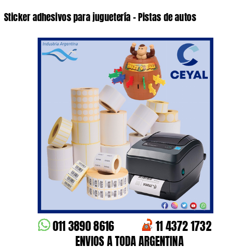 Sticker adhesivos para juguetería – Pistas de autos