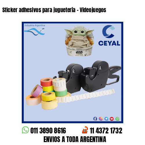Sticker adhesivos para juguetería – Videojuegos