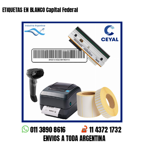 ETIQUETAS EN BLANCO Capital Federal
