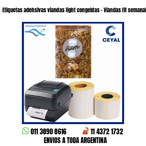 Etiquetas adehsivas viandas light congeldas – Viandas fit semanales