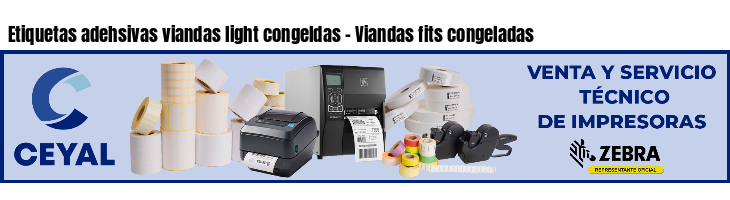 Etiquetas adehsivas viandas light congeldas - Viandas fits congeladas
