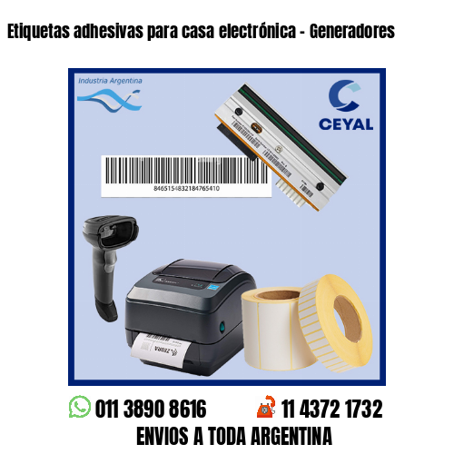 Etiquetas adhesivas para casa electrónica – Generadores