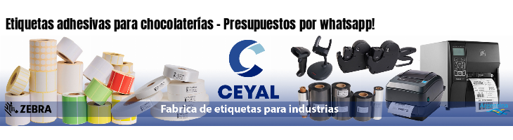 Etiquetas adhesivas para chocolaterías - Presupuestos por whatsapp!