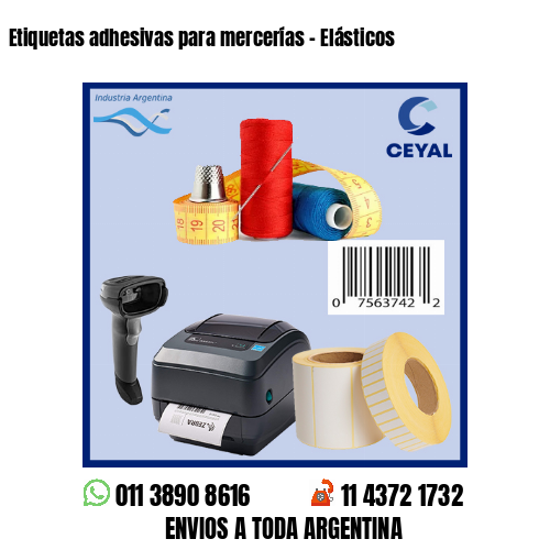 Etiquetas adhesivas para mercerías – Elásticos