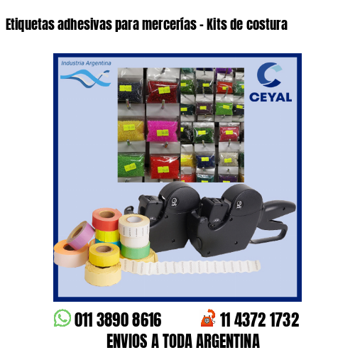 Etiquetas adhesivas para mercerías – Kits de costura