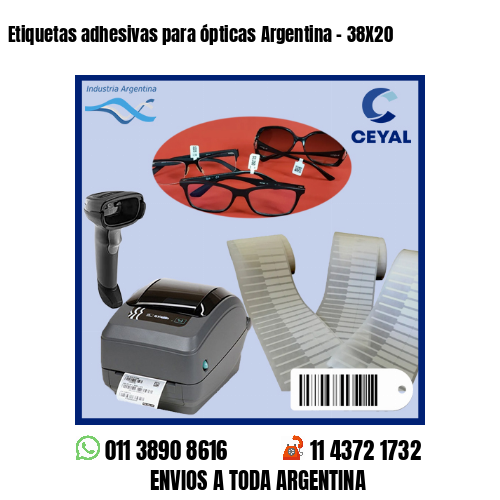 Etiquetas adhesivas para ópticas Argentina – 38X20