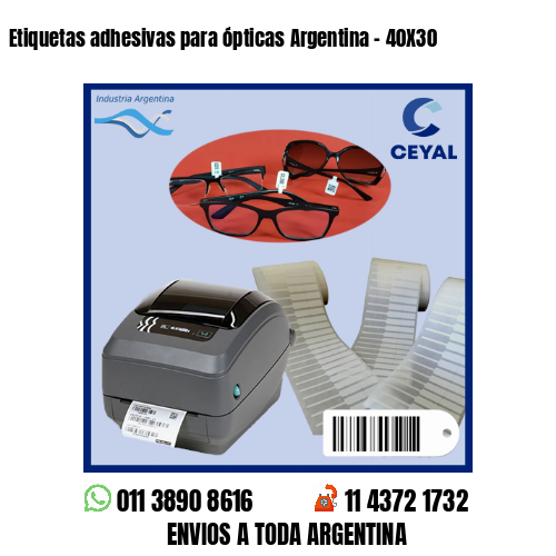 Etiquetas adhesivas para ópticas Argentina – 40X30