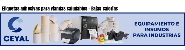 Etiquetas adhesivas para viandas saludables - Bajas calorías