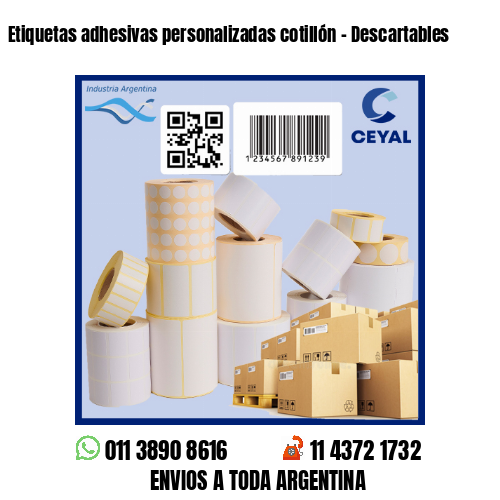 Etiquetas adhesivas personalizadas cotillón – Descartables