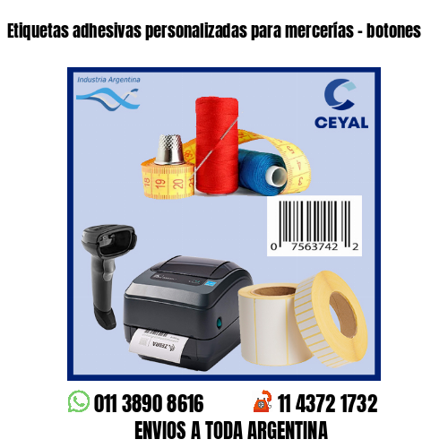 Etiquetas adhesivas personalizadas para mercerías – botones