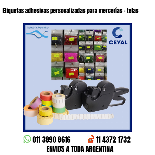 Etiquetas adhesivas personalizadas para mercerías – telas