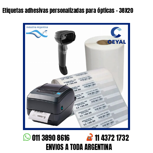 Etiquetas adhesivas personalizadas para ópticas – 38X20
