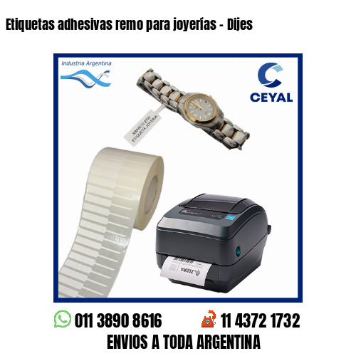 Etiquetas adhesivas remo para joyerías – Dijes