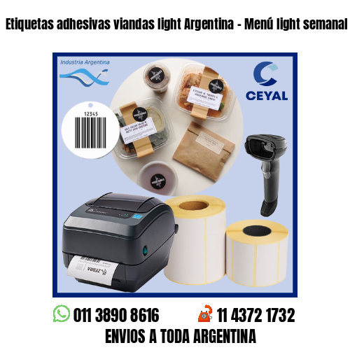Etiquetas adhesivas viandas light Argentina – Menú light semanal