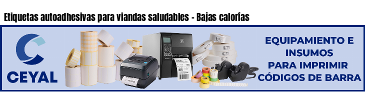 Etiquetas autoadhesivas para viandas saludables - Bajas calorías
