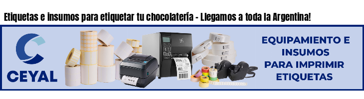 Etiquetas e insumos para etiquetar tu chocolatería - Llegamos a toda la Argentina!