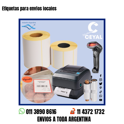 Etiquetas para envios locales