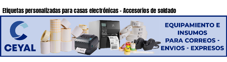 Etiquetas personalizadas para casas electrónicas - Accesorios de soldado