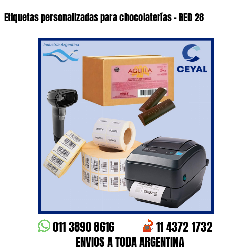 Etiquetas personalizadas para chocolaterías – RED 28