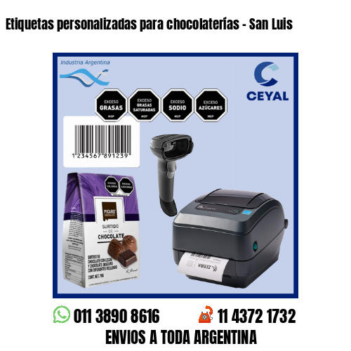 Etiquetas personalizadas para chocolaterías – San Luis