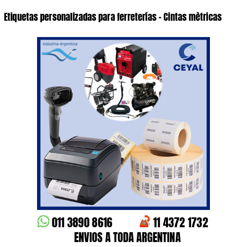 Etiquetas personalizadas para ferreterías – Cintas mètricas