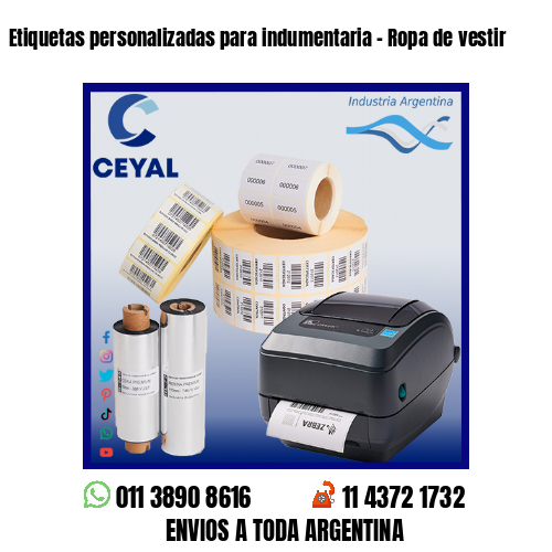 Etiquetas personalizadas para indumentaria – Ropa de vestir