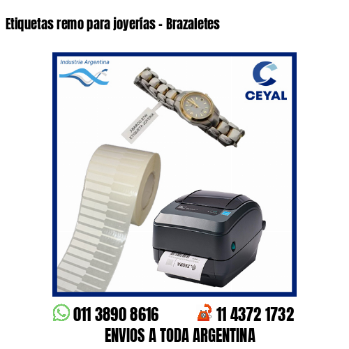 Etiquetas remo para joyerías – Brazaletes