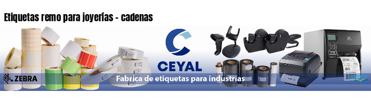 Etiquetas remo para joyerías - cadenas