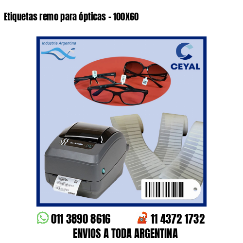 Etiquetas remo para ópticas – 100X60