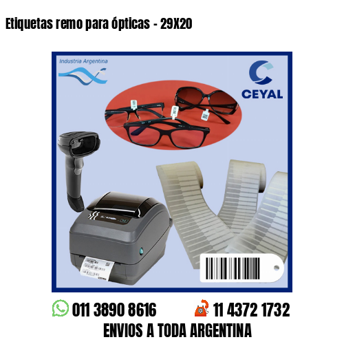 Etiquetas remo para ópticas – 29X20