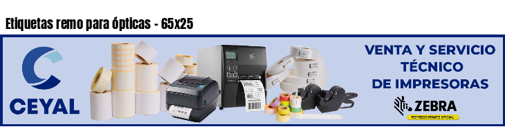 Etiquetas remo para ópticas - 65x25