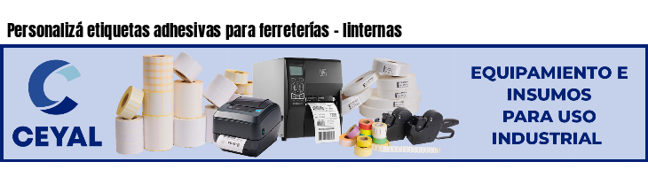Personalizá etiquetas adhesivas para ferreterías - linternas