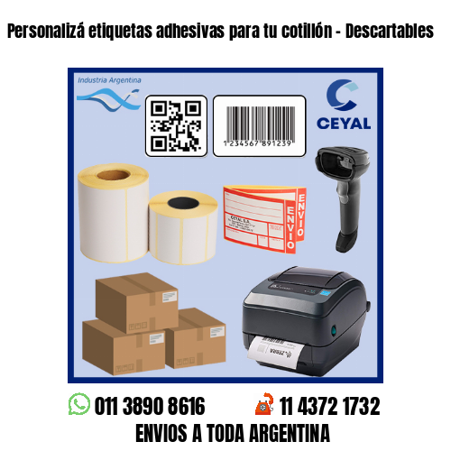 Personalizá etiquetas adhesivas para tu cotillón – Descartables