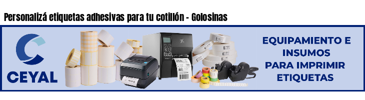 Personalizá etiquetas adhesivas para tu cotillón - Golosinas