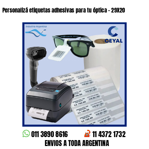 Personalizá etiquetas adhesivas para tu óptica – 29X20