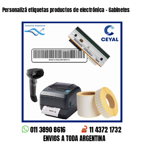 Personalizá etiquetas productos de electrónica – Gabinetes