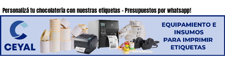 Personalizá tu chocolatería con nuestras etiquetas - Presupuestos por whatsapp!