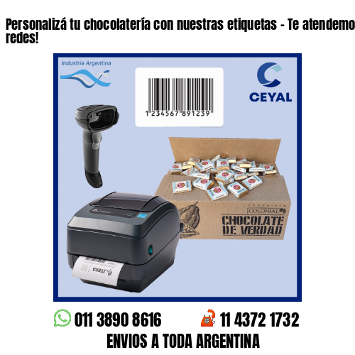 Personalizá tu chocolatería con nuestras etiquetas – Te atendemos en nuestras redes!