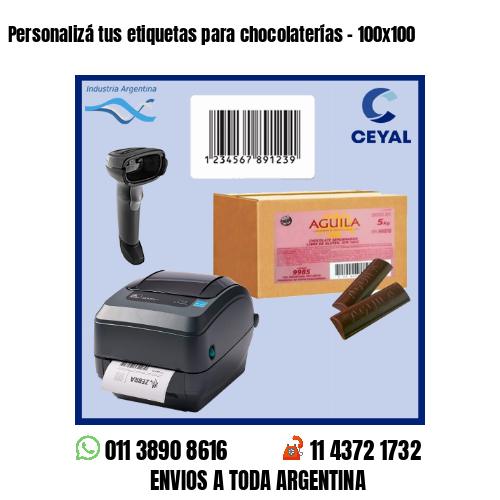 Personalizá tus etiquetas para chocolaterías – 100×100
