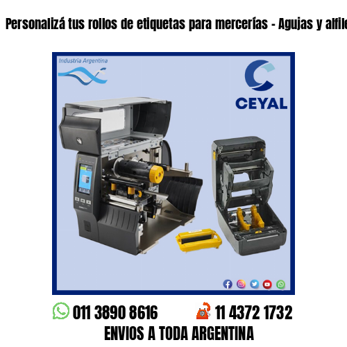 Personalizá tus rollos de etiquetas para mercerías – Agujas y alfileres